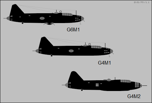 Mitsubishi G6M1, G4M1, G4M2